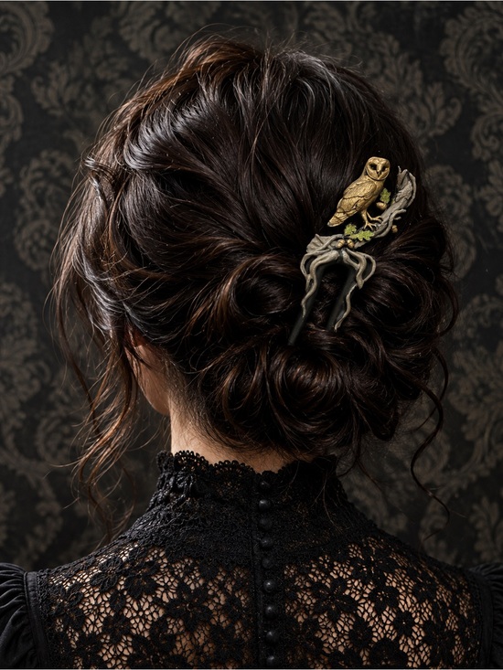 Handmade Accessories - Owl Hair Fork | Woodland Owl Hair Stick